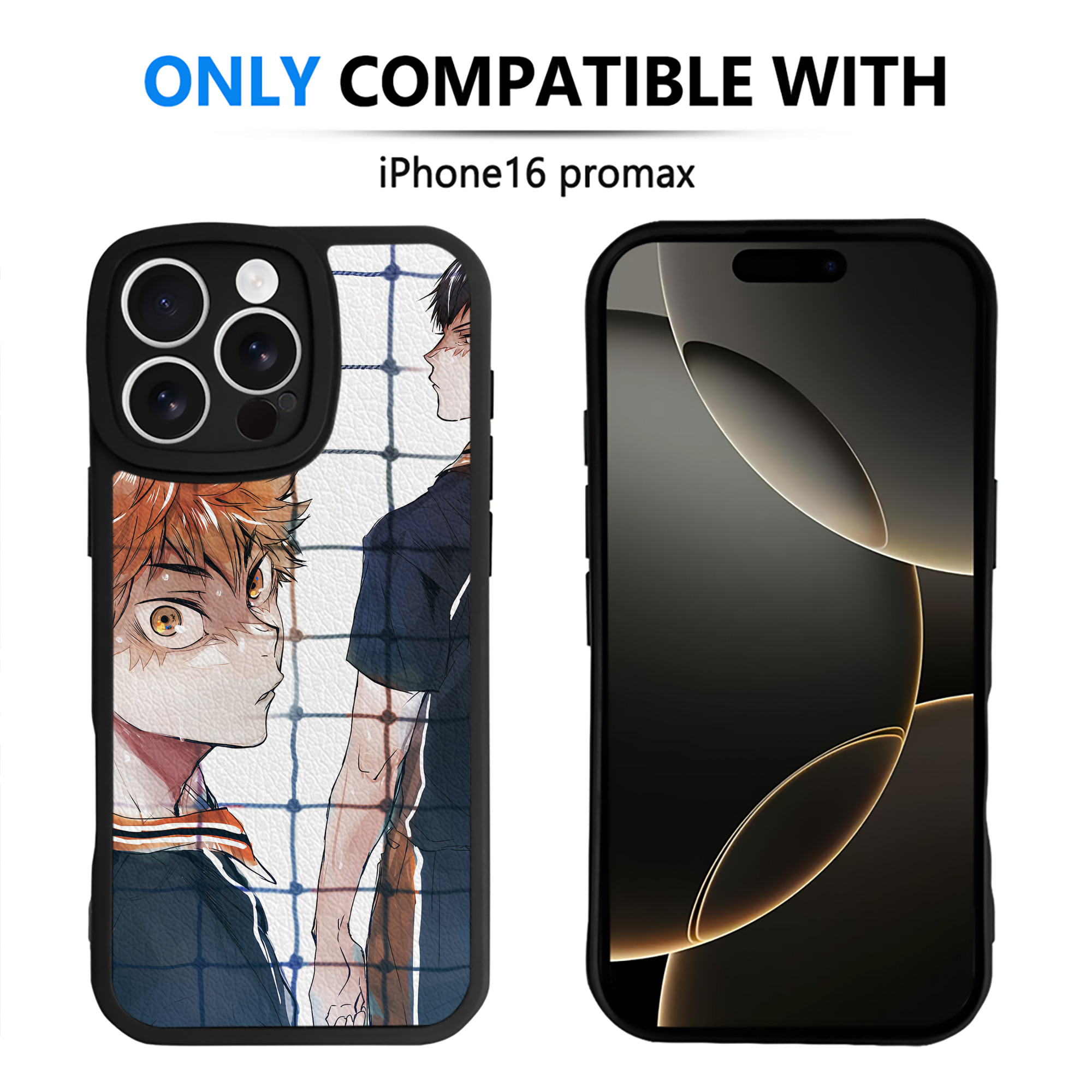 （画像用） ハイキュー!! Haikyu!! 【iPhone 16シリーズ対応】シリコンスマホケース（レザー調） 材質：シリコン